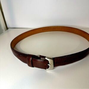 Men’s BACHRACH Leather Embossed Cognac‎ Brown Belt | Sz 34